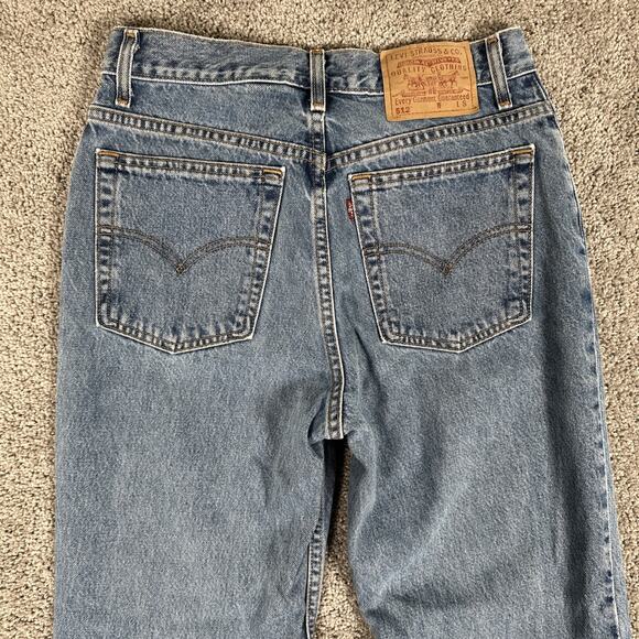 Vtg Levis 512 Jeans Women’s 11 S 28x29 High Waist Tapered Leg Denim Grunge Y2K - Picture 12 of 13